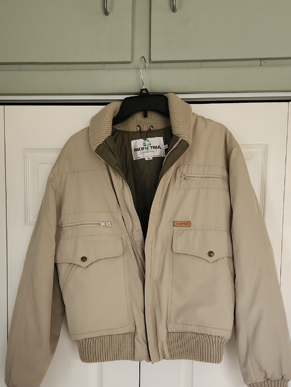 Vintage Pacific Trail Men's  Bomber Jacket with Ribbed Trim